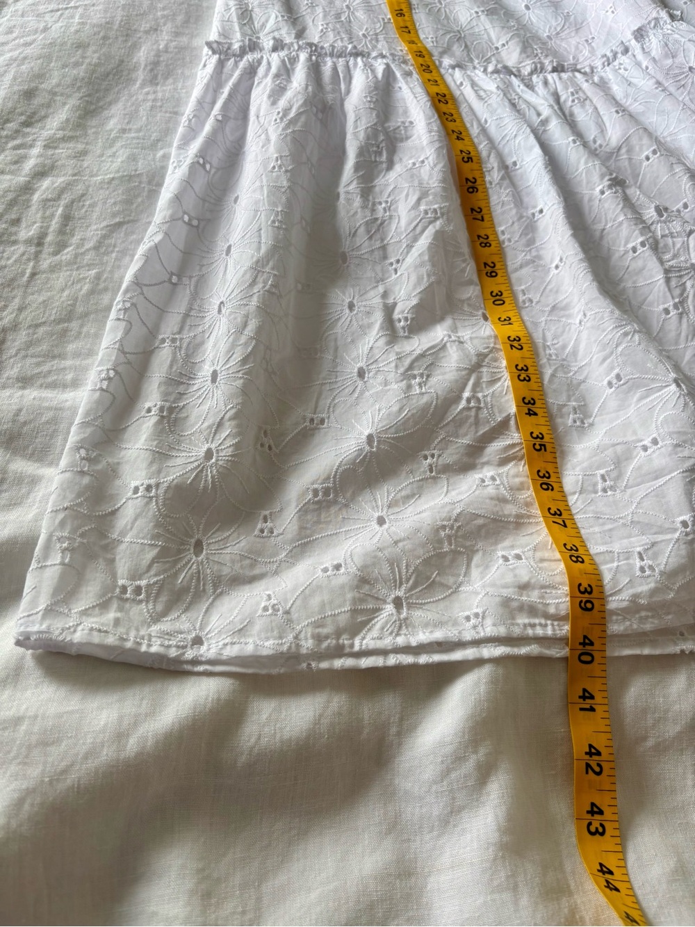 Calypso St. Barth White Eyelet Embroidered Maxi Skirt XL Cotton Lined Resort - Picture 6 of 10